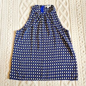 S sleeveless blouse purple black white